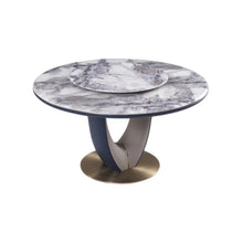 Load image into Gallery viewer, ITALIAN MINIMALIST CRYSTAL MARBLE DA3-050-5 ROUND DINING TABLE