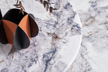 Load image into Gallery viewer, ITALIAN MINIMALIST CRYSTAL MARBLE DA3-050-5 ROUND DINING TABLE
